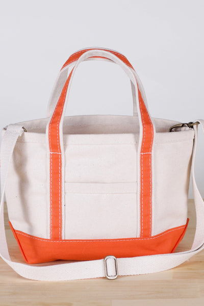 MINI CROSSBODY BOAT TOTE ORANGE