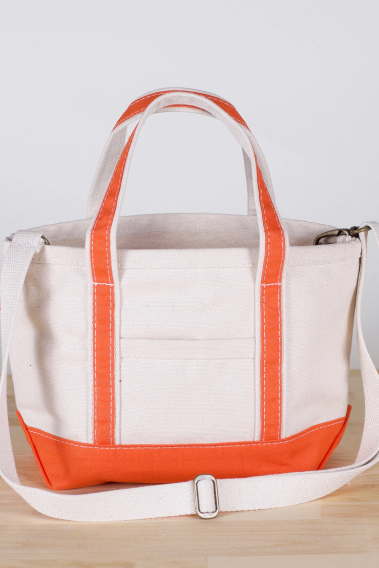 MINI CROSSBODY BOAT TOTE ORANGE