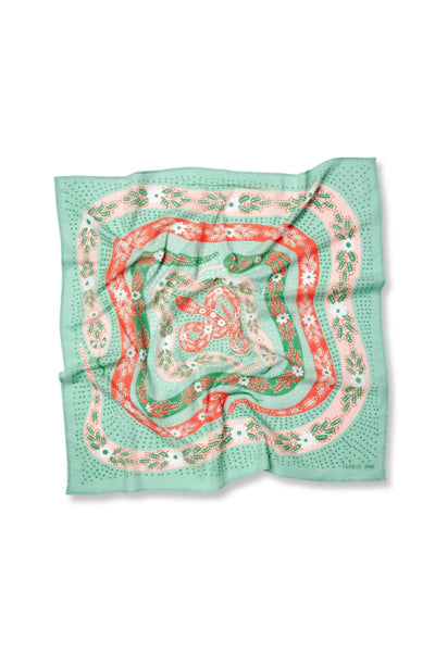 34” WILD RAG SNAKES BANDANA GREEN