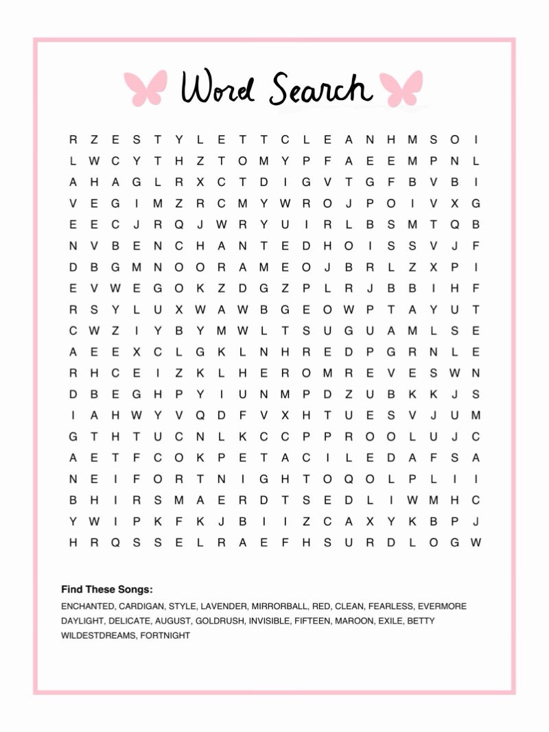 WHO KNOWS &amp; WORD SEARCH BUTTERFLY DIGITAL DOWNLOAD BUNDLE