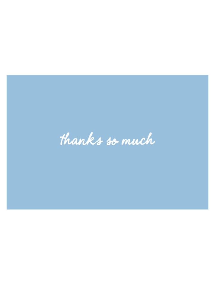 THANK YOU POSTCARD IN CORNFLOWER BLUE