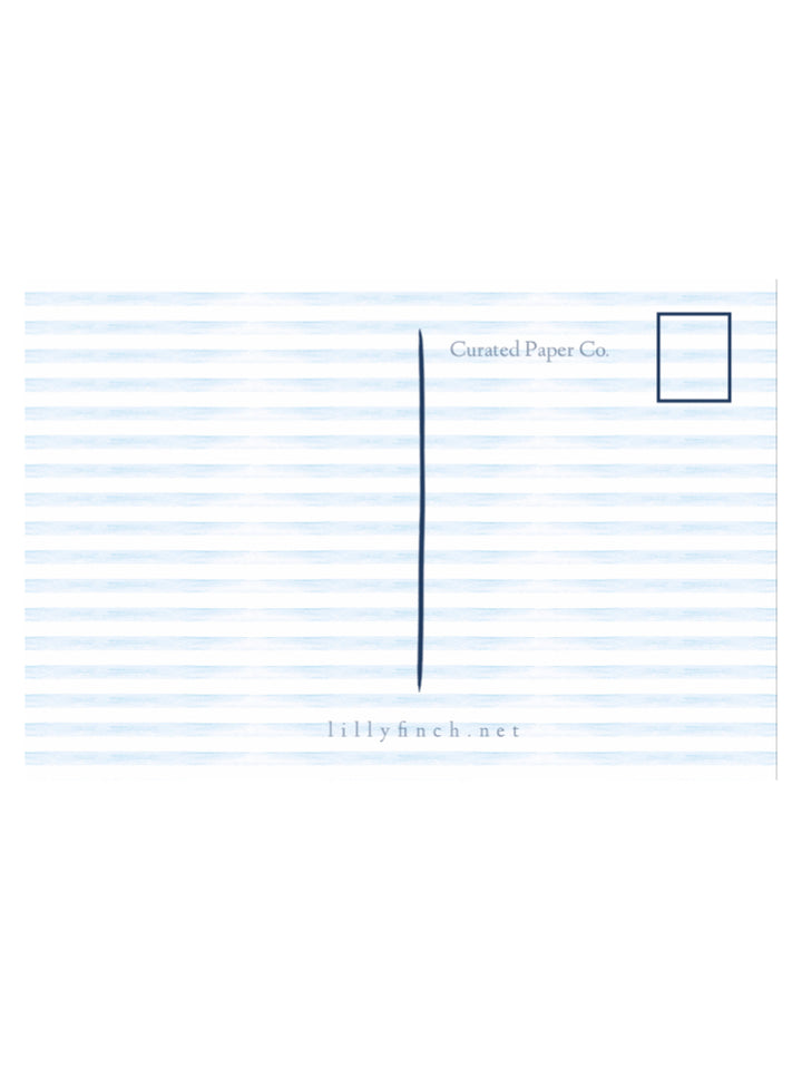THANK YOU POSTCARD IN CORNFLOWER BLUE