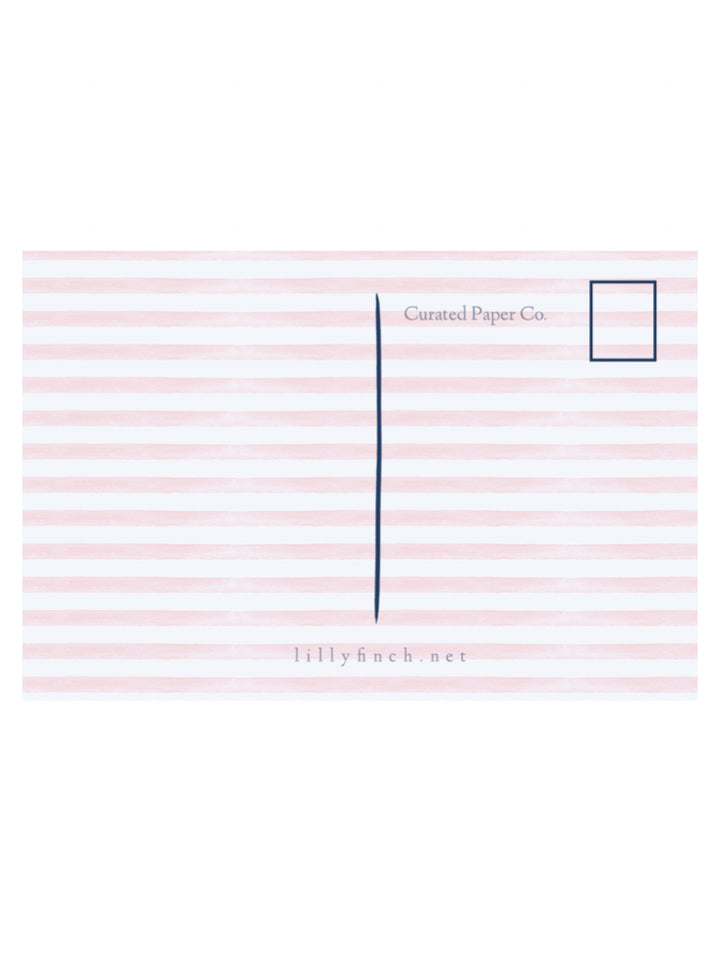 HELLO POSTCARD IN HOT PINK