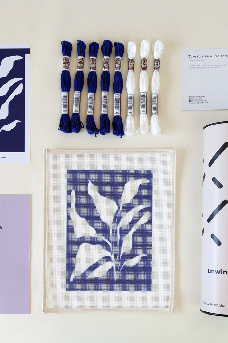 UNWIND SLOW DOWN NEEDLEPOINT KIT