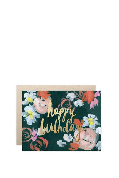 HAPPY BIRTHDAY FLORAL CARD
