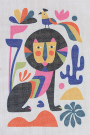 UNWIND LION NEEDLEPOINT KIT